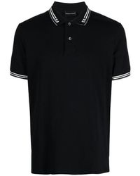 Emporio Armani - Logo-Striped Polo Shirt - Lyst