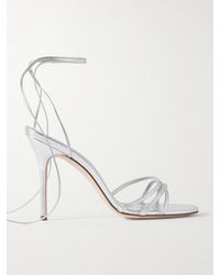 Manolo Blahnik - Leva 105 Metallic Leather Sandals - Lyst