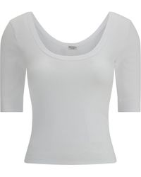 Brunello Cucinelli - Scoop-Neck Top - Lyst