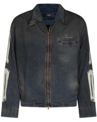 Amiri - Logo Detail Denim Jacket - Lyst