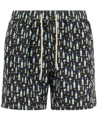 Mc2 Saint Barth - Lightweight Fabric Swim Boxer Shorts With Print - Lyst