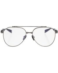 Balmain - Eyewear Brigade Vii Pilot Frame Glasses - Lyst