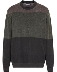 Emporio Armani - Long-Sleeved Crewneck Jumper - Lyst