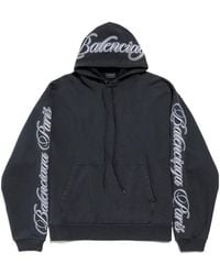 Balenciaga - Cursive Oversized Hoodie - Lyst
