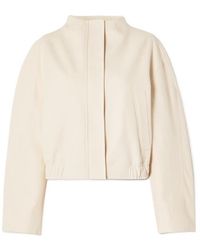 Loulou de Saison - Bago Cropped Textured Cotton-Blend Twill Jacket - Lyst