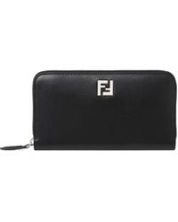 Fendi - Ff Squared Zip-Around Wallet - Lyst