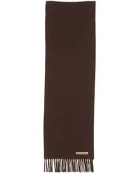 Acne Studios - Logo Patch Fringed Edge Scarf - Lyst