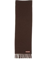 Acne Studios - Logo Patch Fringed Edge Scarf - Lyst
