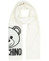 Moschino - Contrasting Logo Scarf - Lyst