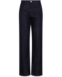 Victoria Beckham - Lurex High-Rise Wide-Leg Jeans - Lyst