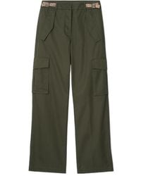 Burberry - Cotton Gabardine Cargo Trousers - Lyst