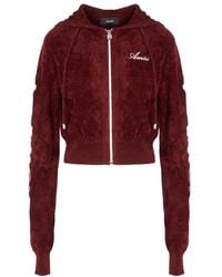Amiri - Drawstring Zip Up Drawstring Hoodie - Lyst