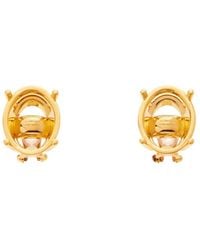 Balenciaga - Frame Oval Clip-On Earrings - Lyst