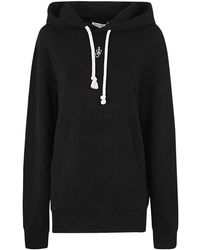 JW Anderson - Jw Anderson Logo Motif Embroidered Drawstring Hoodie - Lyst