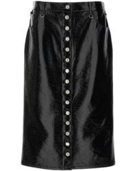 Courreges - High-Rise Vinyl Mini Skirt - Lyst