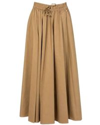 Herno - Drawstring Flared Maxi Skirt - Lyst