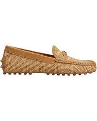 Tod's - Logo-Detail Flat Loafers - Lyst