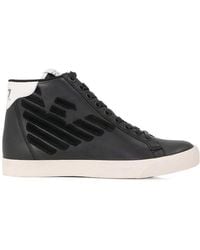 EA7 - High-Top Lace-Up Casual Sneakers - Lyst