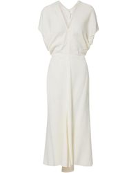 Victoria Beckham - Edith Crêpe Satin Midi Dress - Lyst