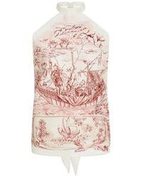 Ferragamo - Voyage Print Foulard Top - Lyst