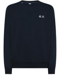 Sun 68 - Logo-Embroidered Crewneck Sweatshirt - Lyst