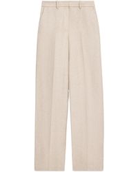 Theory - Pleated Straight-Leg Trousers - Lyst