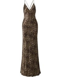 Nili Lotan - Ira Leopard-Print Silk-Charmeuse Gown - Lyst
