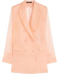 Max Mara - Pianoforte Esopo Double-Breasted Long-Sleeved Jacket - Lyst