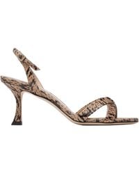 Jimmy Choo - Elsy 70 Kigali Snake Print High-Heeled Sandals - Lyst