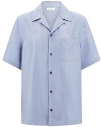 Ferragamo - Short Sleeve Silk Shirt - Lyst