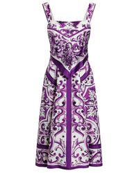 Dolce & Gabbana - Silk Dress - Lyst