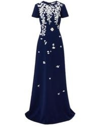 Carolina Herrera - Embroidered Bow-Detail Gown - Lyst