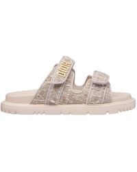 Dior - Christian Act Logo Plaque Slip-On Sandals - Lyst