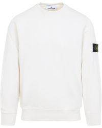 Stone Island - Logo Patch Crewneck Sweatshirt - Lyst