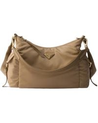 Prada - Explore Large Re-Nylon And Leather Bag - Lyst