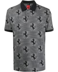 Ferrari - All-Over Logo-Print Polo Shirt - Lyst