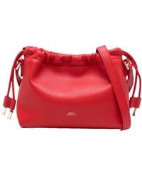 A.P.C. - Ninon Logo Embossed Mini Shoulder Bag - Lyst