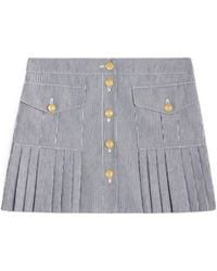 Celine - Pleated Mini Skirt - Lyst