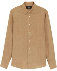 BOSS - Boss Slim Fit Textured Shirt - Lyst