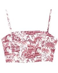STAUD - Floral Printed Tank Top - Lyst