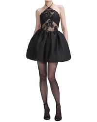 Self-Portrait - Lace Patterned Mini Dress - Lyst