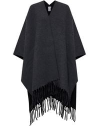 Brunello Cucinelli - Fringed-Edge Knitted Cape - Lyst