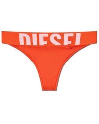 DIESEL - Lola-D-Pop Cut-Off Logo Bikini Bottoms - Lyst