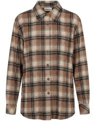 P.A.R.O.S.H. - Checked Curved Hem Shirt - Lyst