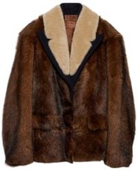 Prada - Shearling Coat - Lyst