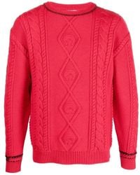 Marine Serre - Cable-Knit Wool Jumper - Lyst