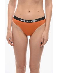 KARL LAGERFELD - Logo-Waistband Bikini Briefs - Lyst