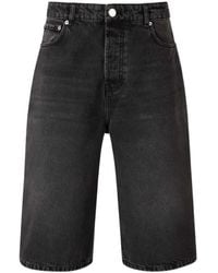 Ami Paris - Ami Long Denim Shorts - Lyst