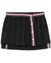 Thom Browne - Pleated Thigh-Length Mini Skirt - Lyst