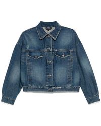 A.P.C. - Buttoned Denim Jacket - Lyst